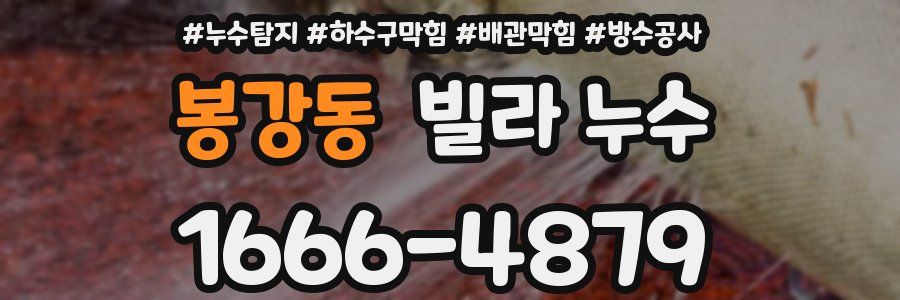 봉강동 빌라 누수