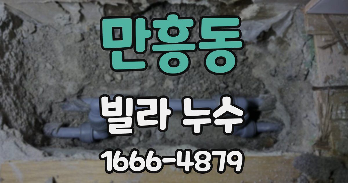 만흥동 빌라 누수
