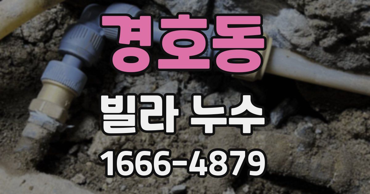 경호동 빌라 누수