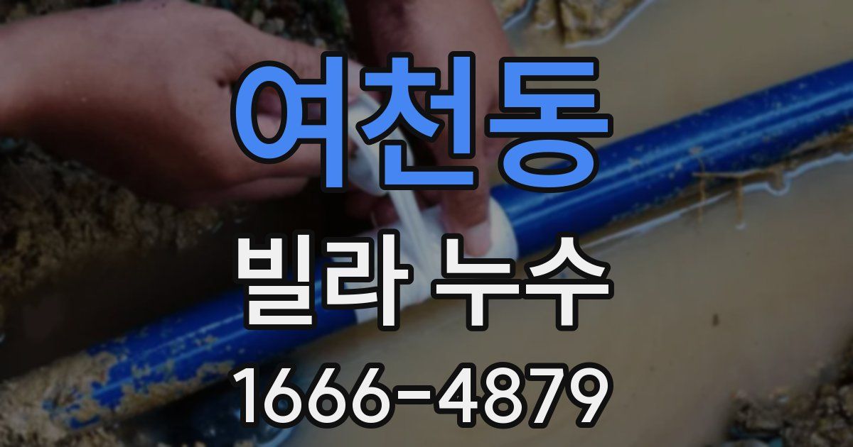 여천동 빌라 누수