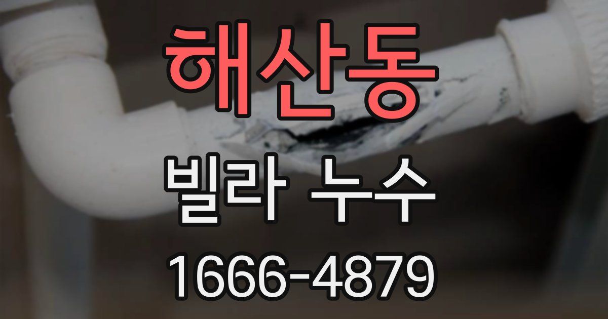 해산동 빌라 누수