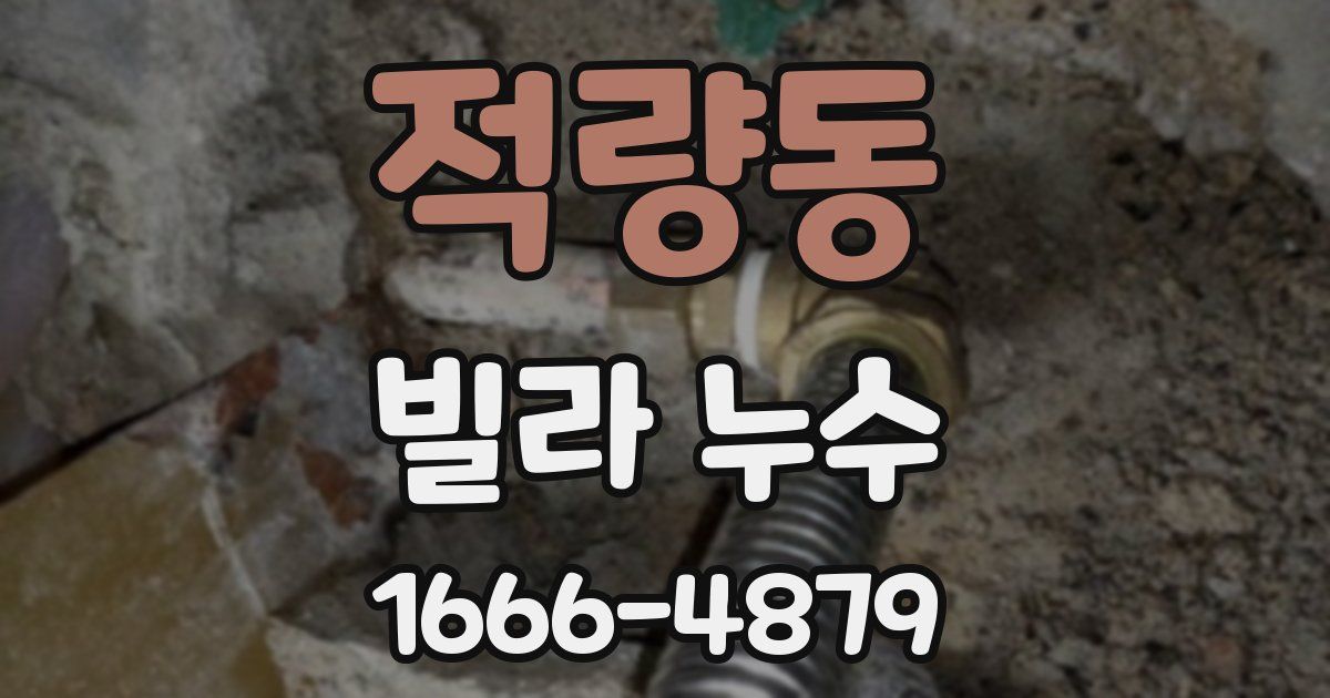 적량동 빌라 누수