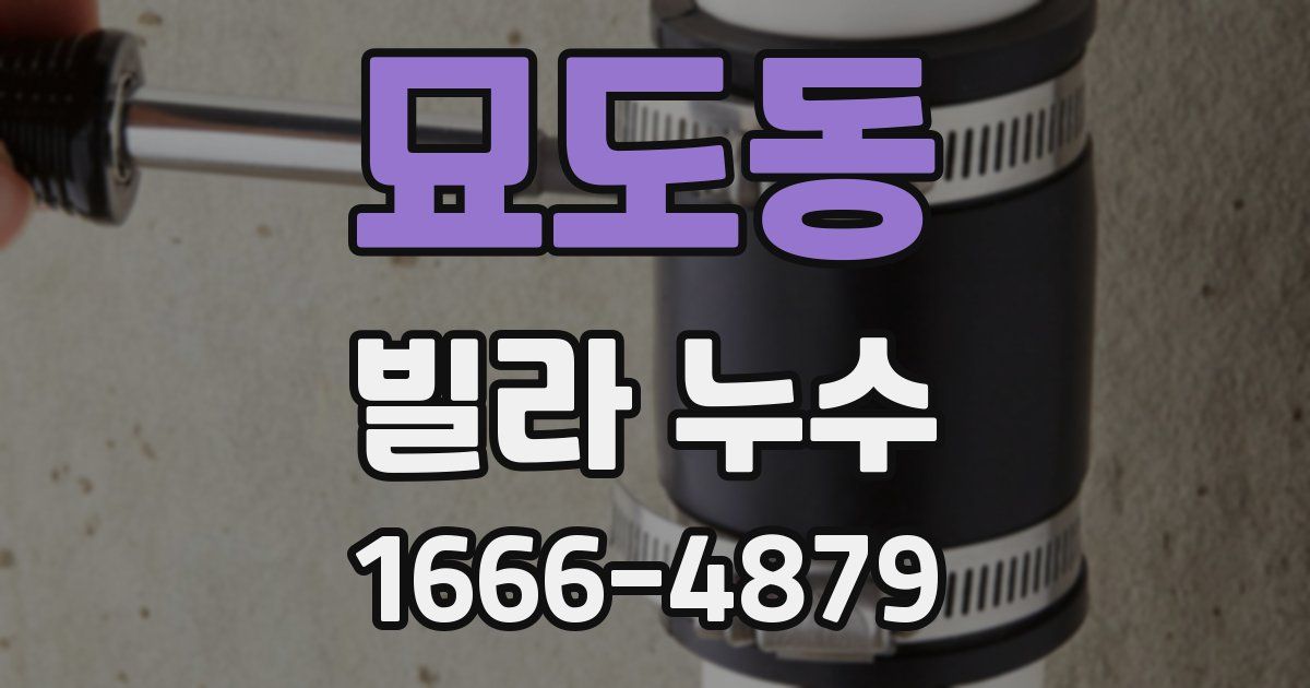묘도동 빌라 누수