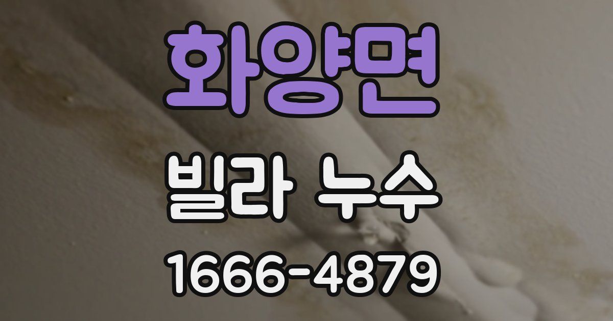 화양면 빌라 누수