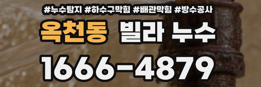 옥천동 빌라 누수