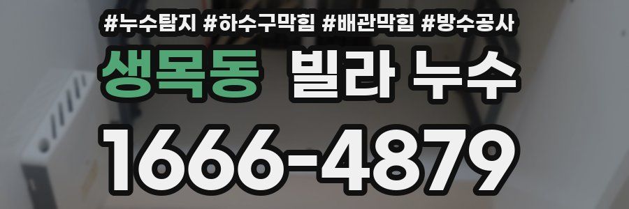 생목동 빌라 누수