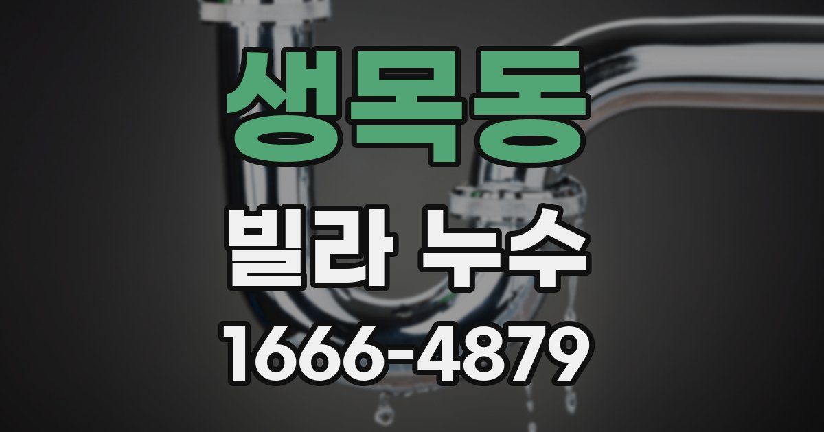 생목동 빌라 누수