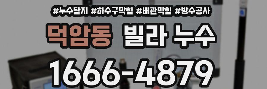 덕암동 빌라 누수