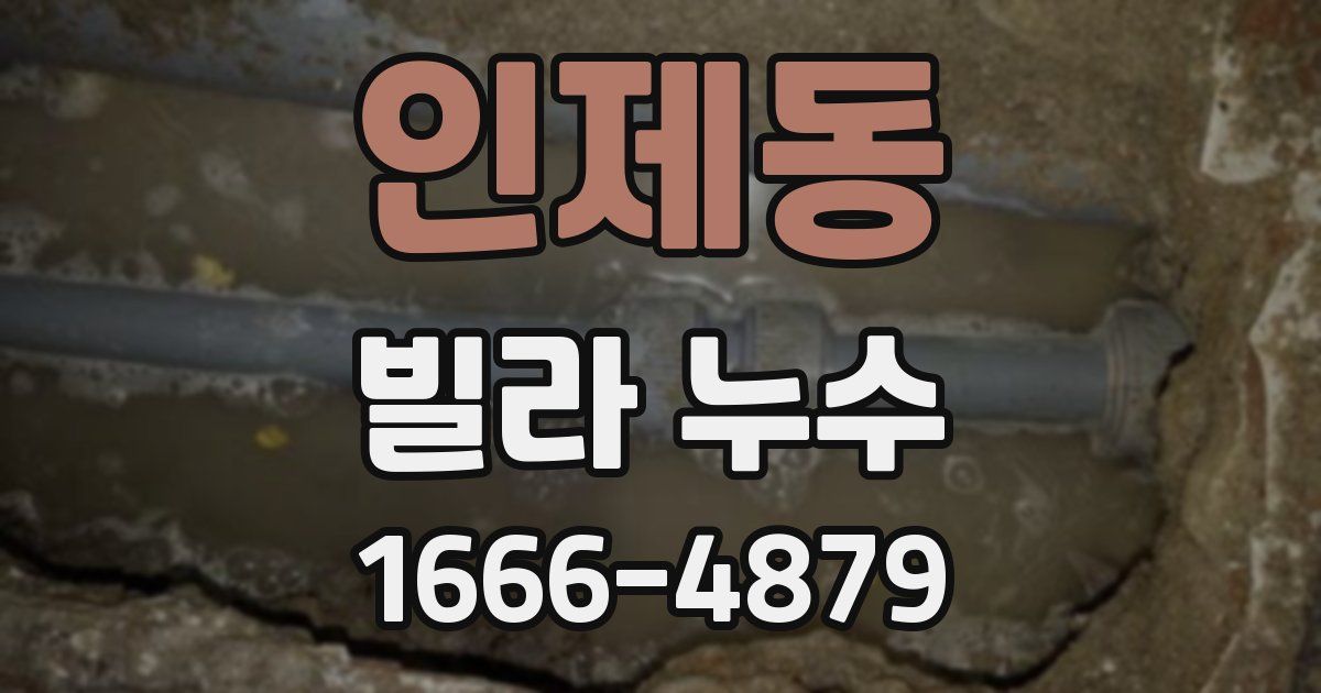 인제동 빌라 누수