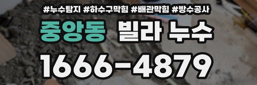 중앙동 빌라 누수