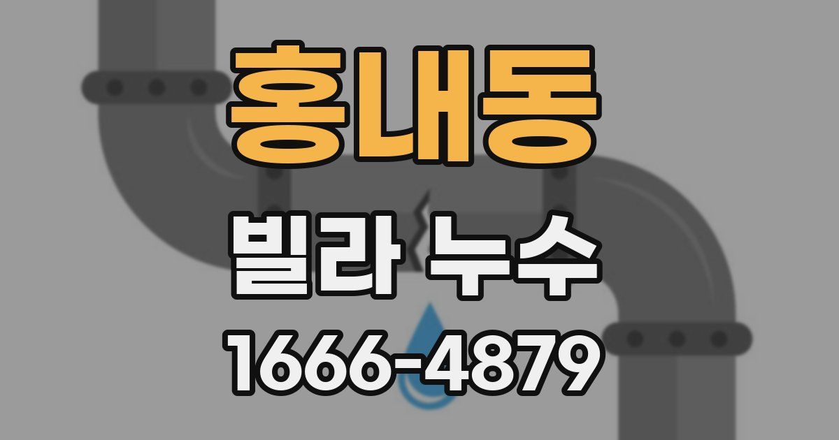 홍내동 빌라 누수