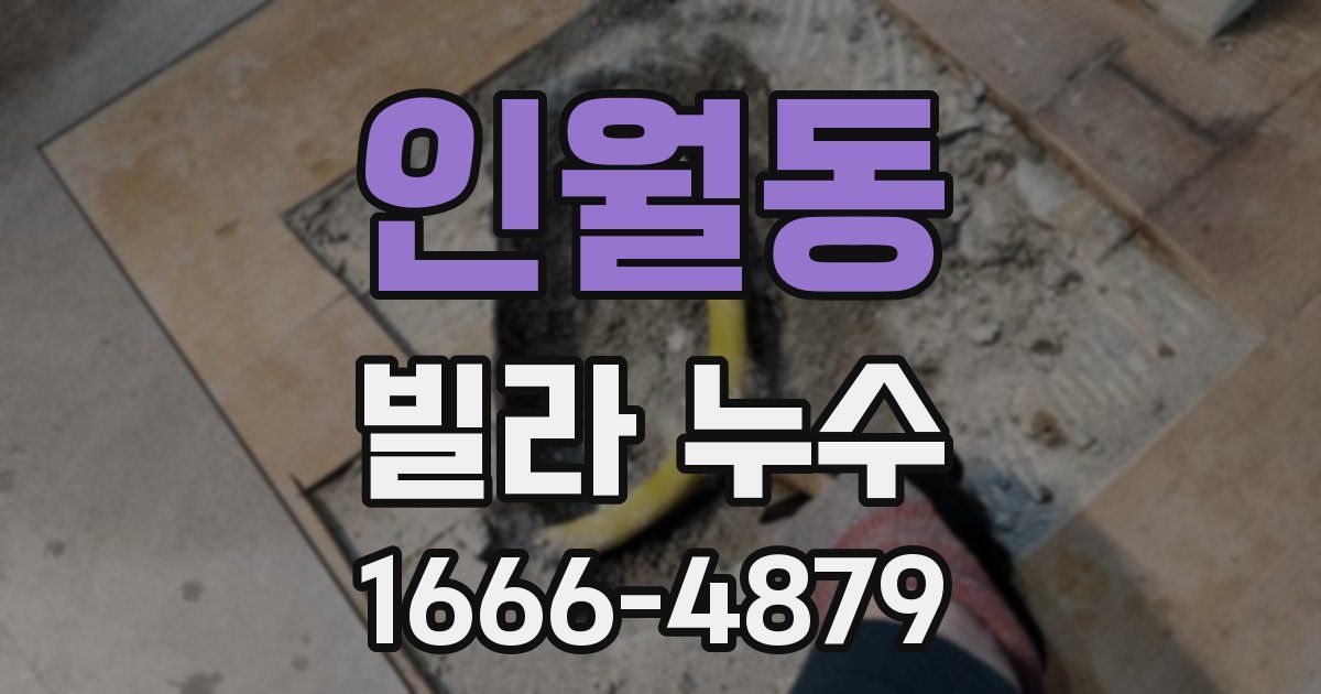 인월동 빌라 누수