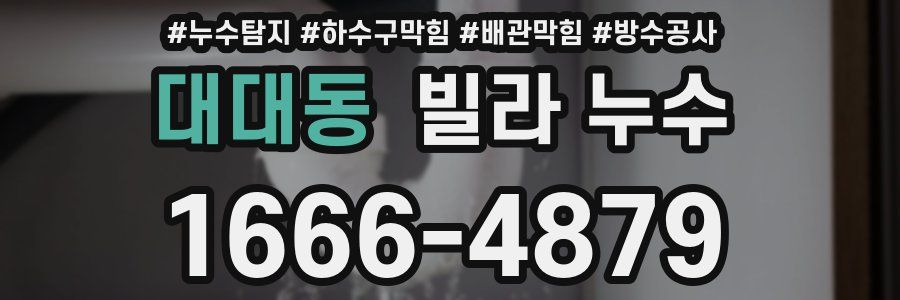 대대동 빌라 누수