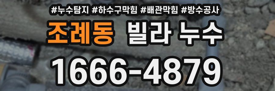조례동 빌라 누수