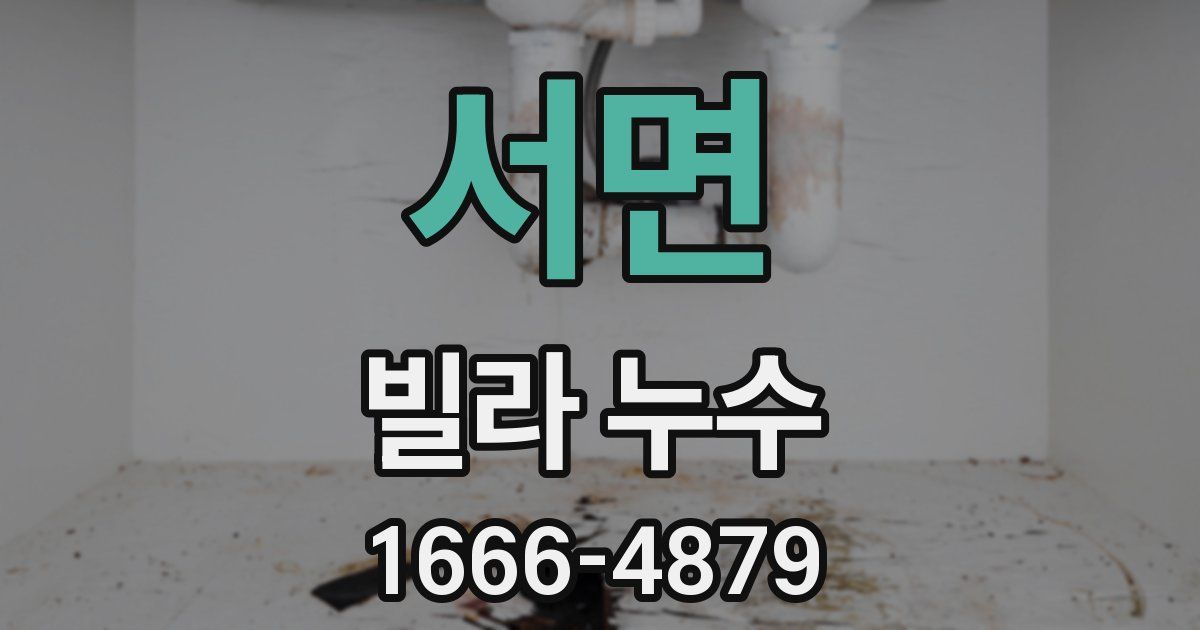 서면 빌라 누수