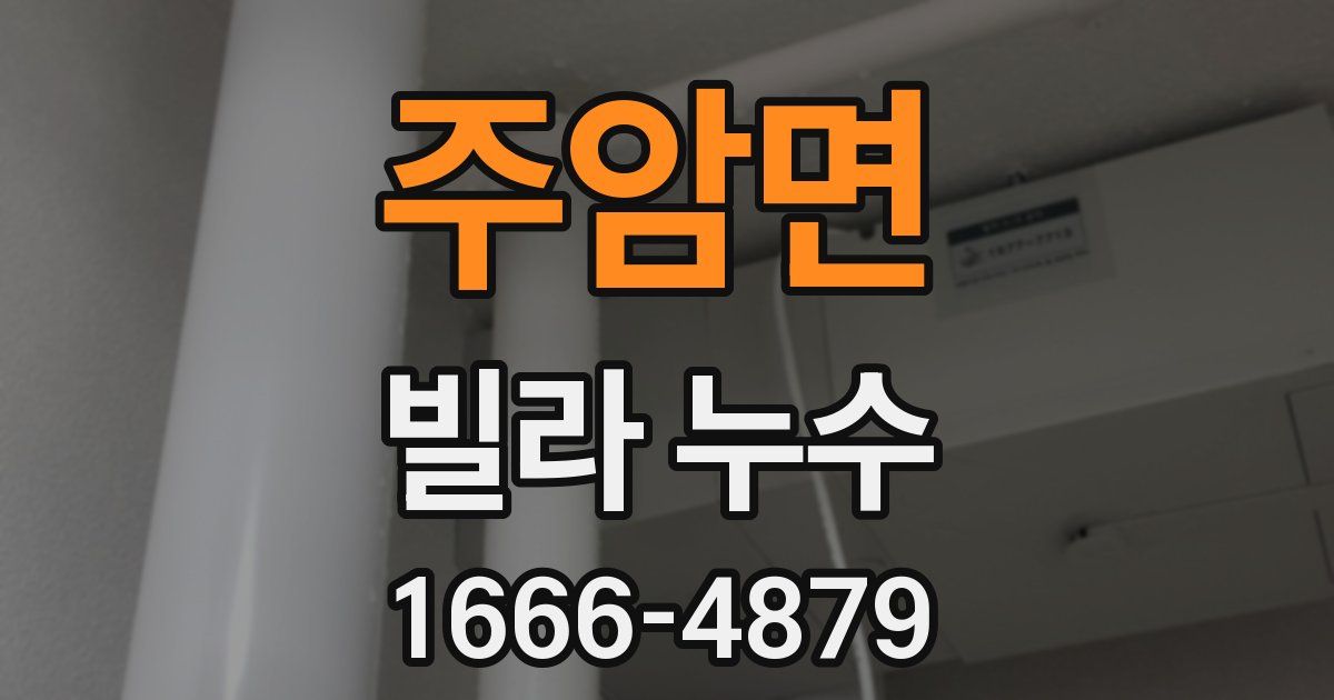 주암면 빌라 누수
