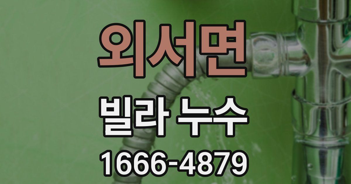외서면 빌라 누수
