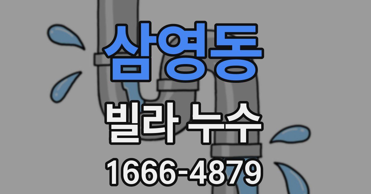 삼영동 빌라 누수