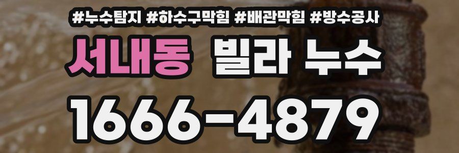 서내동 빌라 누수