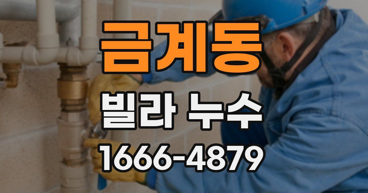 금계동 빌라 누수