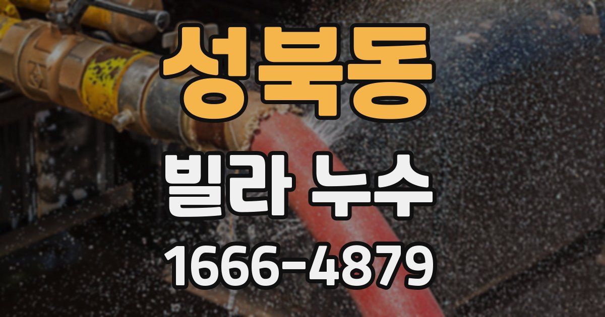 성북동 빌라 누수