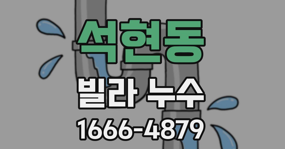 석현동 빌라 누수