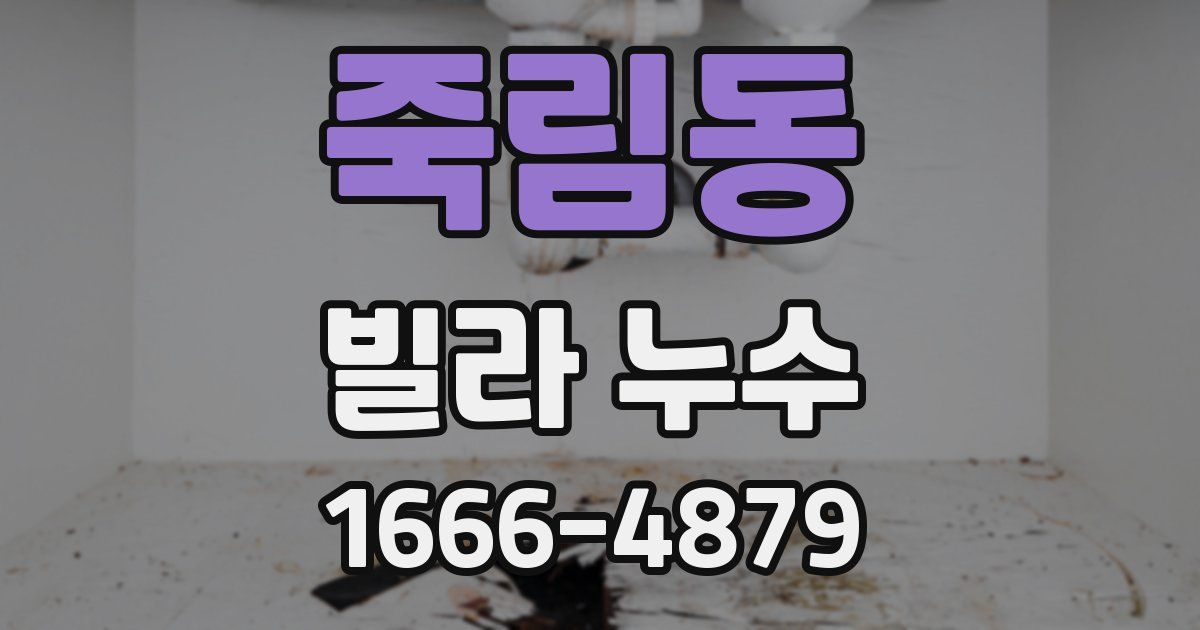 죽림동 빌라 누수