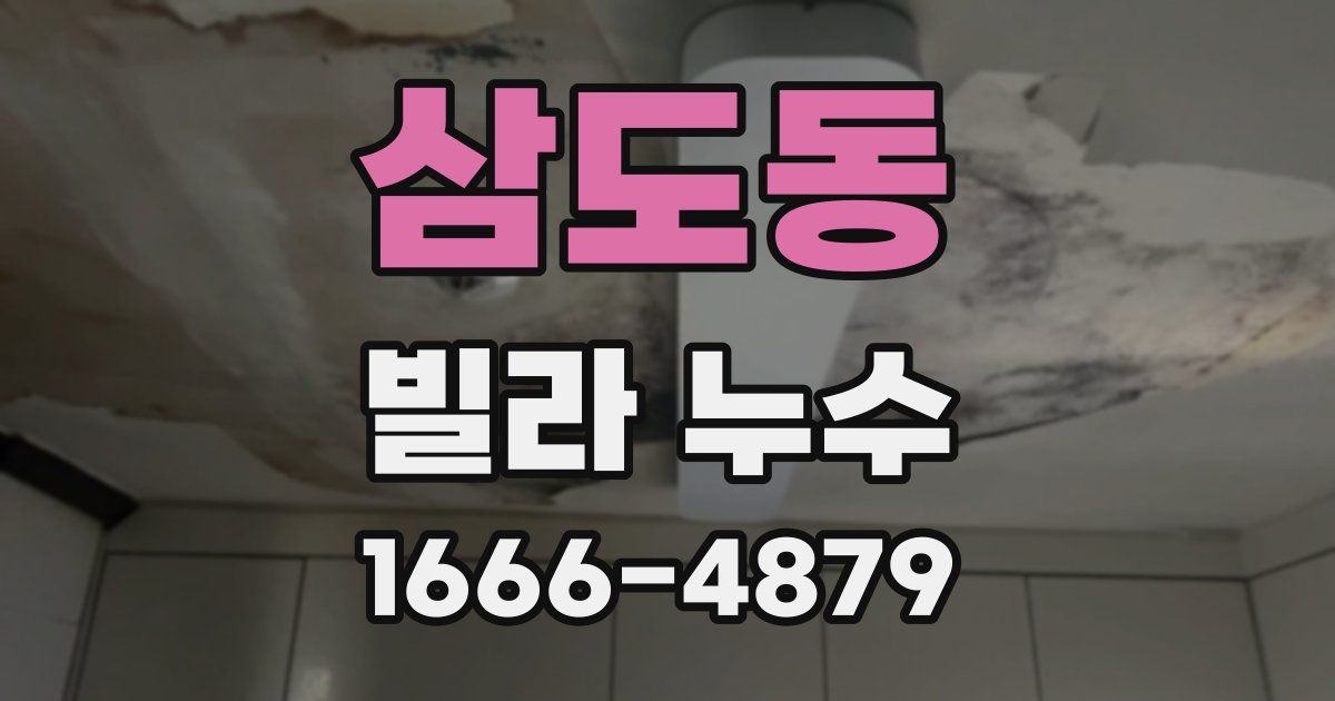 삼도동 빌라 누수