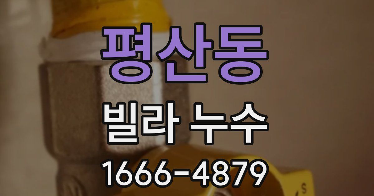 평산동 빌라 누수