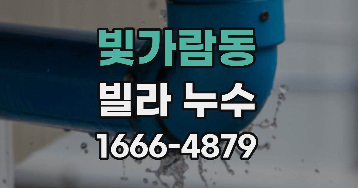 빛가람동 빌라 누수