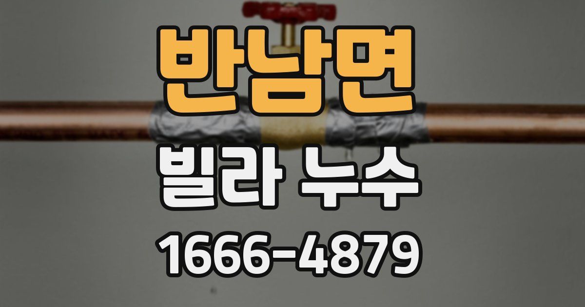 반남면 빌라 누수