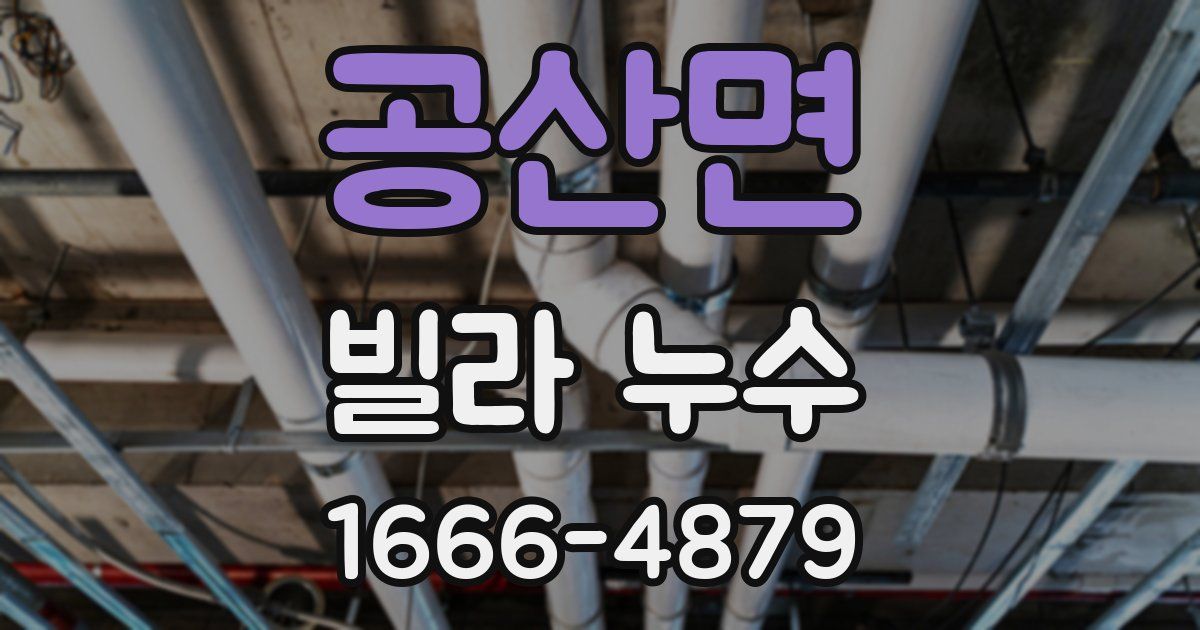 공산면 빌라 누수