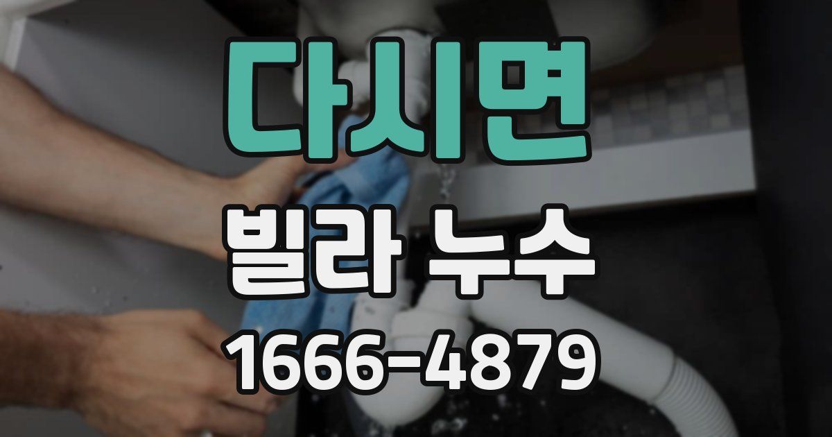 다시면 빌라 누수
