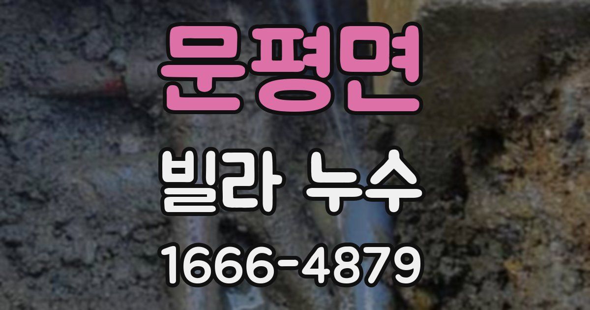 문평면 빌라 누수