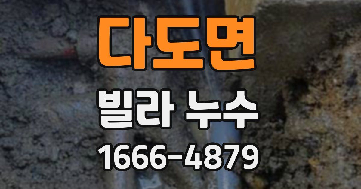 다도면 빌라 누수
