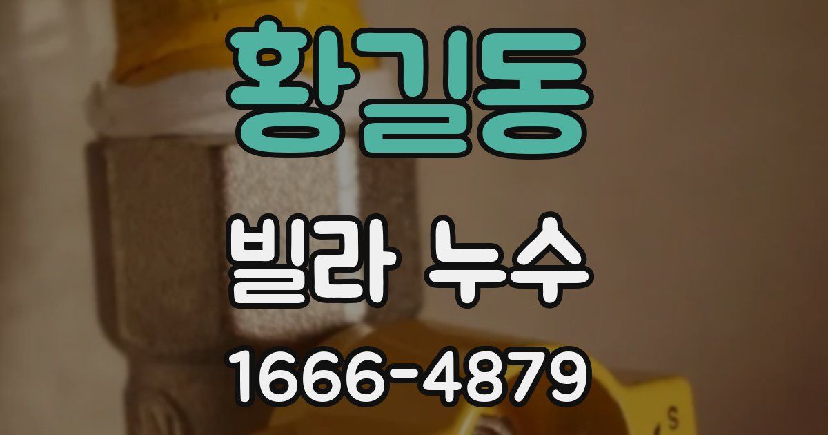황길동 빌라 누수