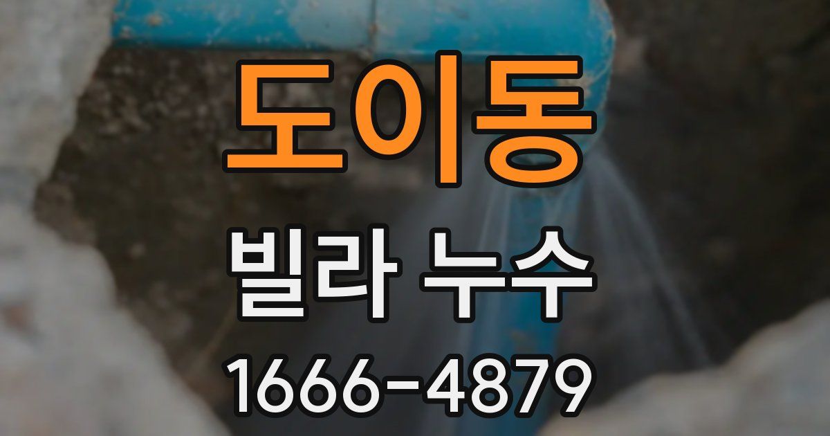 도이동 빌라 누수