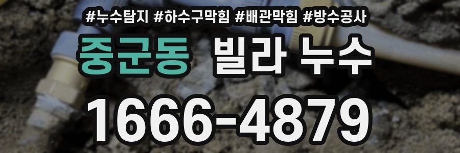 중군동 빌라 누수