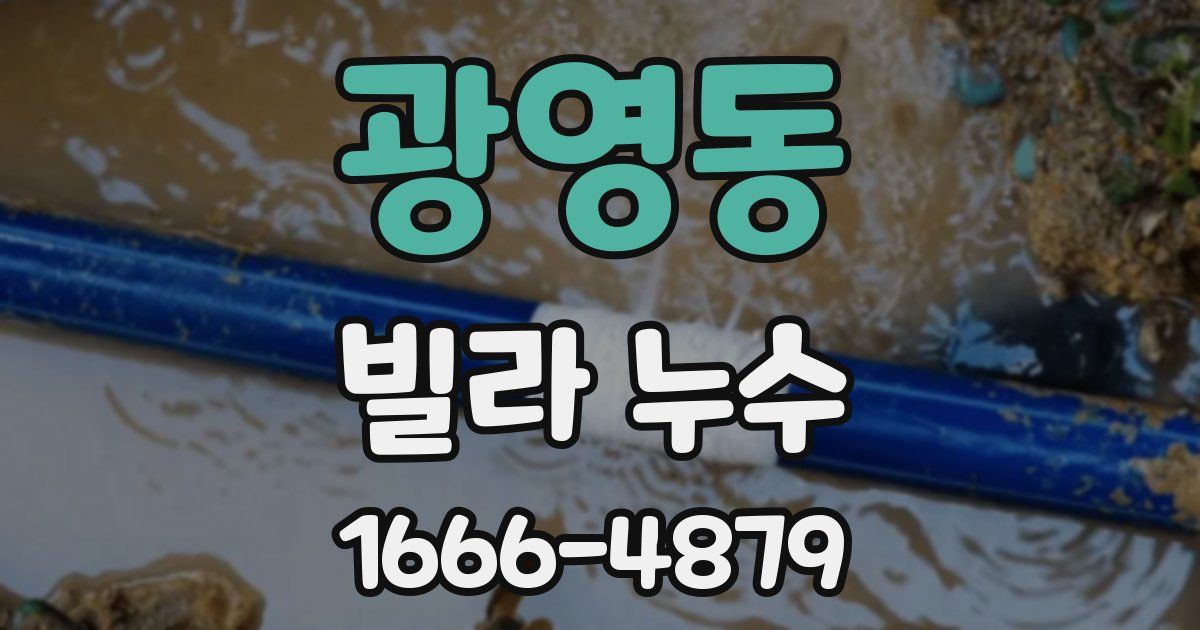 광영동 빌라 누수