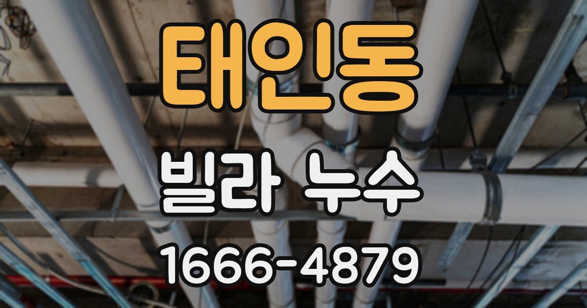 태인동 빌라 누수