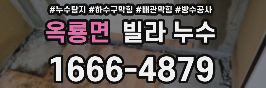 옥룡면 빌라 누수