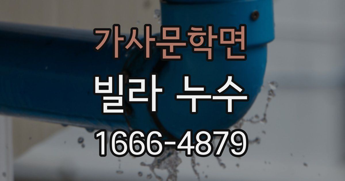 가사문학면 빌라 누수