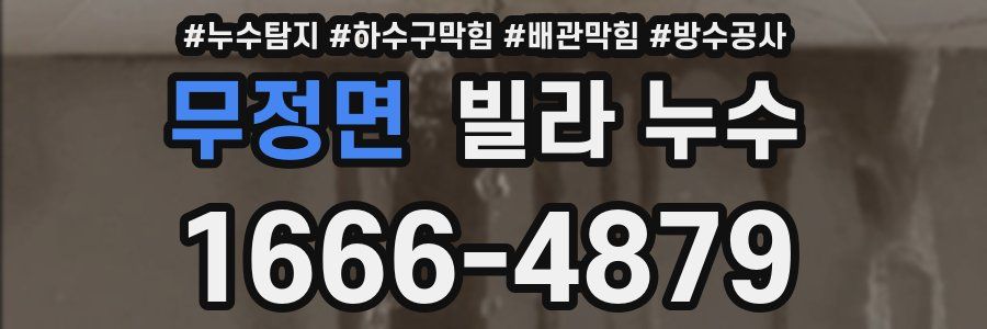 무정면 빌라 누수