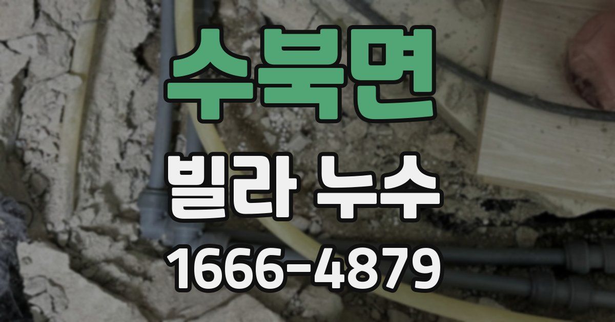 수북면 빌라 누수