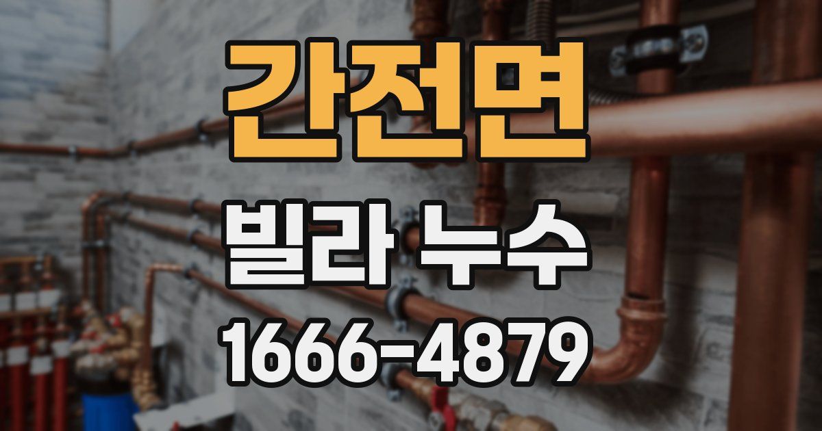 간전면 빌라 누수