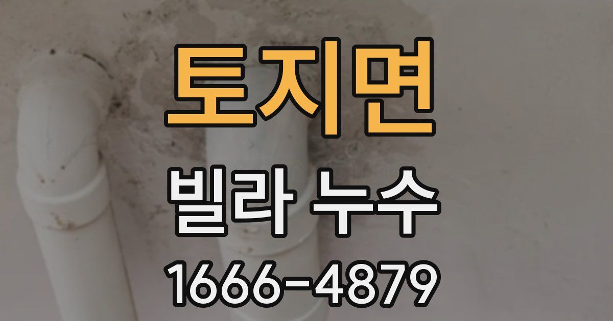 토지면 빌라 누수