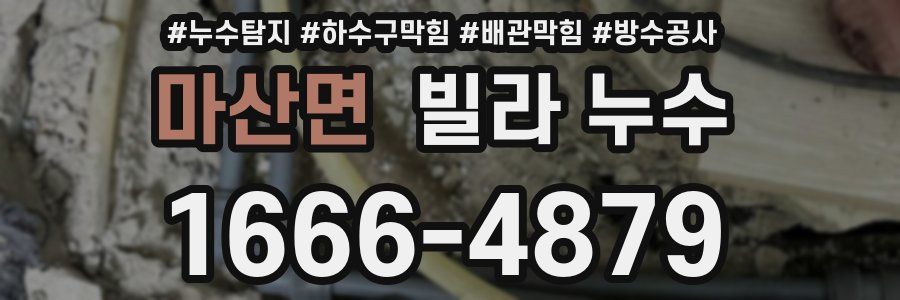 마산면 빌라 누수