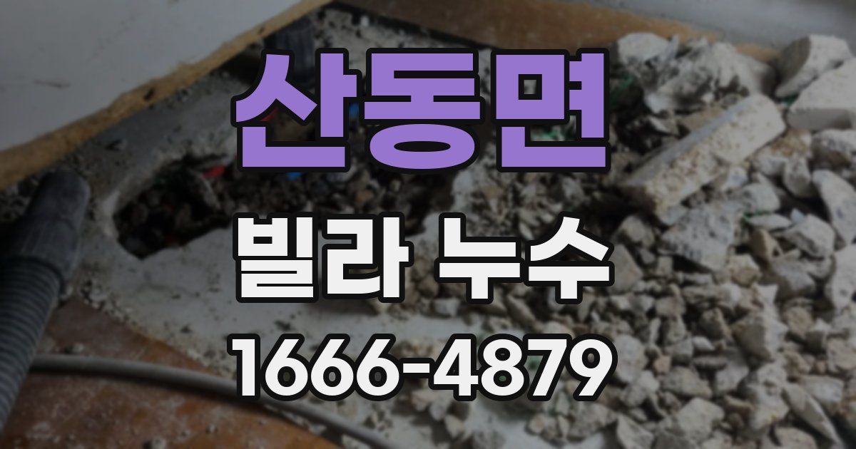 산동면 빌라 누수