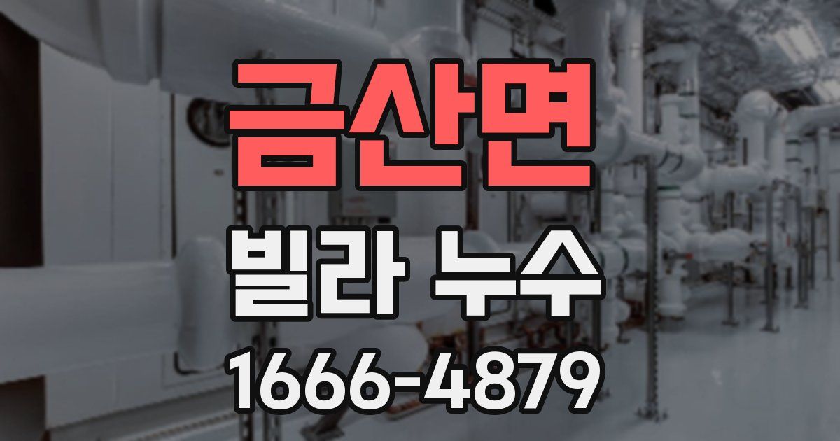 금산면 빌라 누수