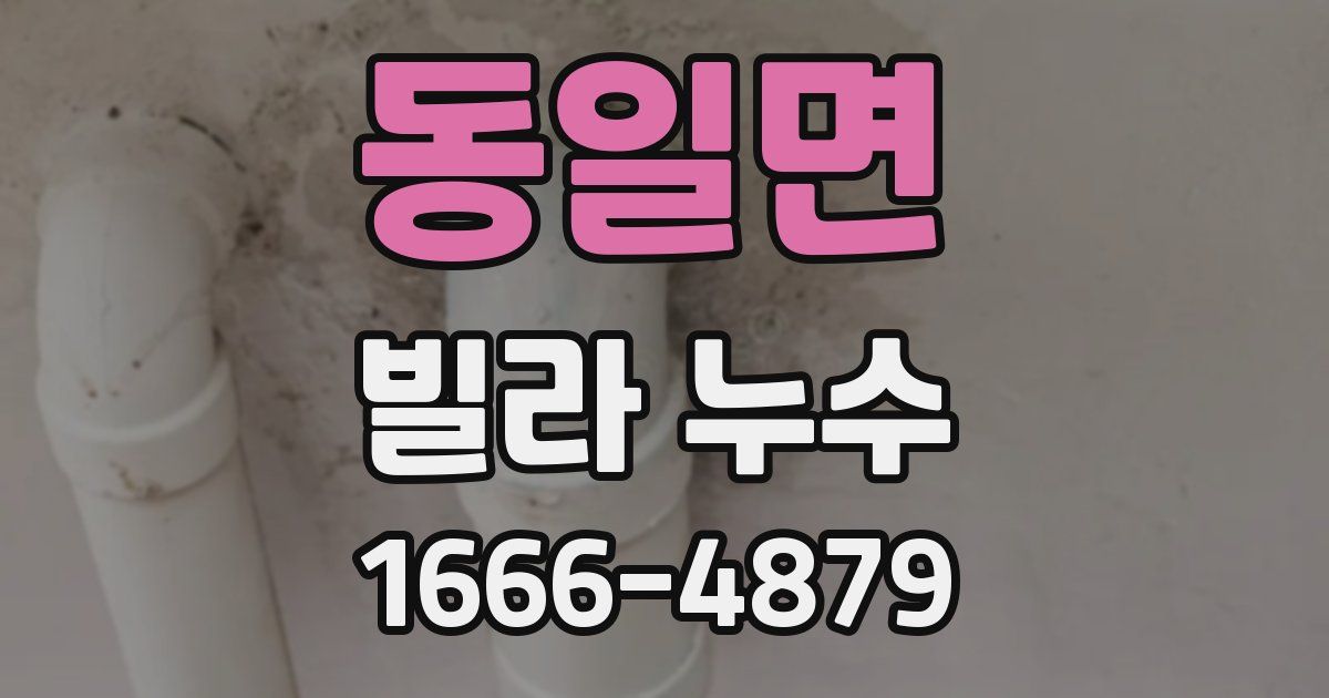 동일면 빌라 누수
